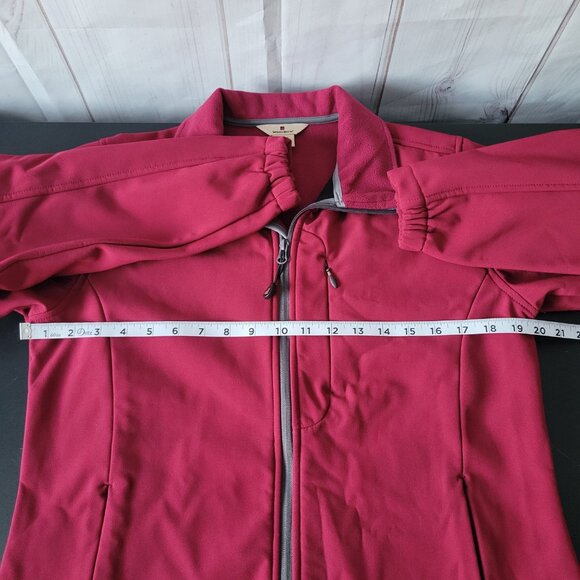 Woolrich Full Zip Women’s M Burgundy Light Jacket, Water resistant fleece warm - Picture 6 of 7